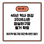 잠실야구장 철거 확정｜45년 역사 마감·2026시즌 마지막·돔구장 재건축 완전 정리