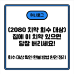 (2080 치약 회수 대상) 집에 이 치약 있으면 당장 버리세요! 회수 대상 확인·환불 방법 완전 정리